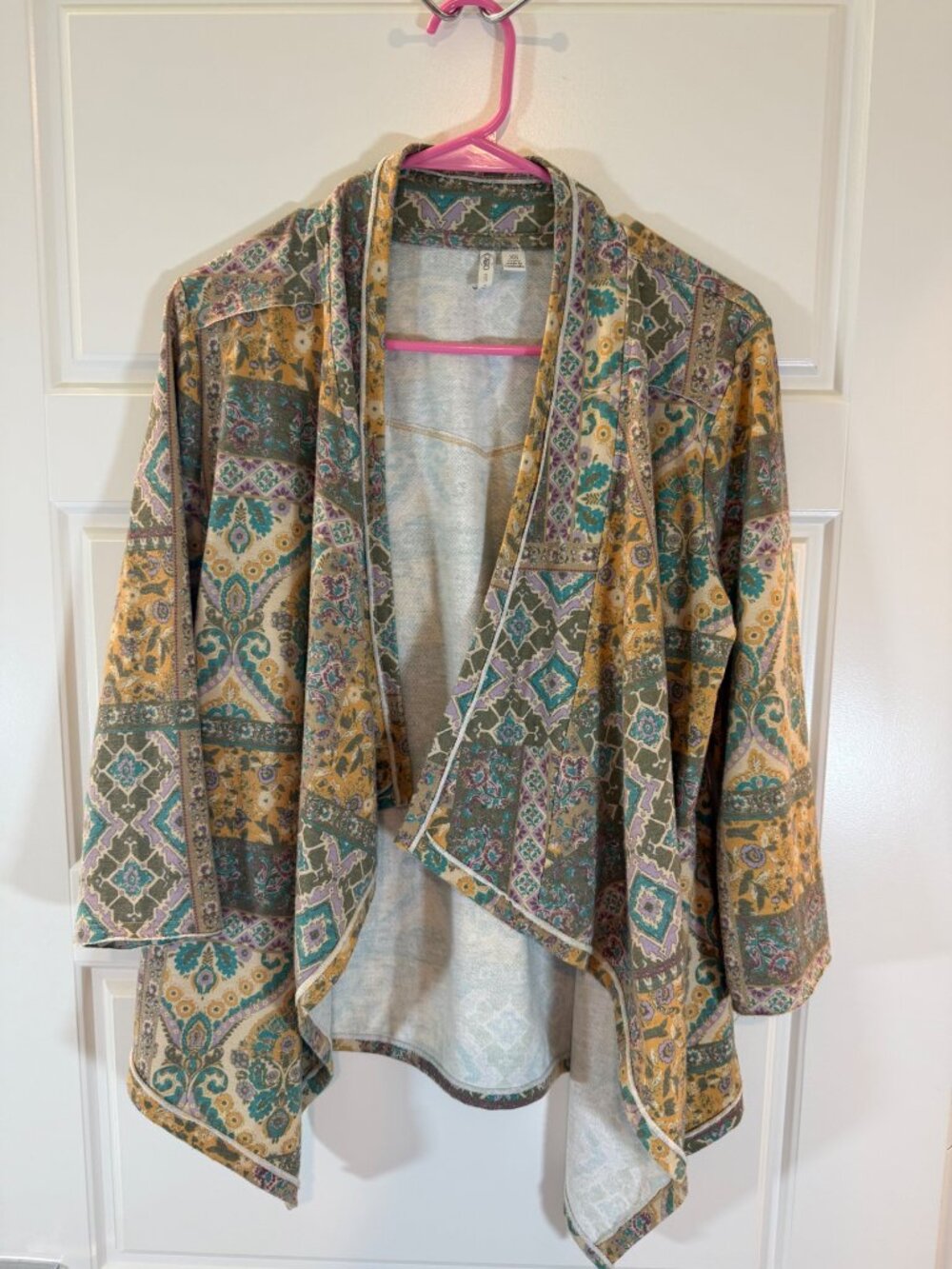 Cato Women's Boho Print Cardigan XS